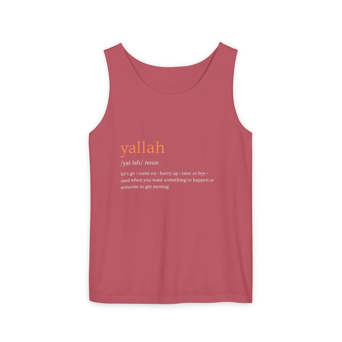 "Yallah" Definition Tank Top