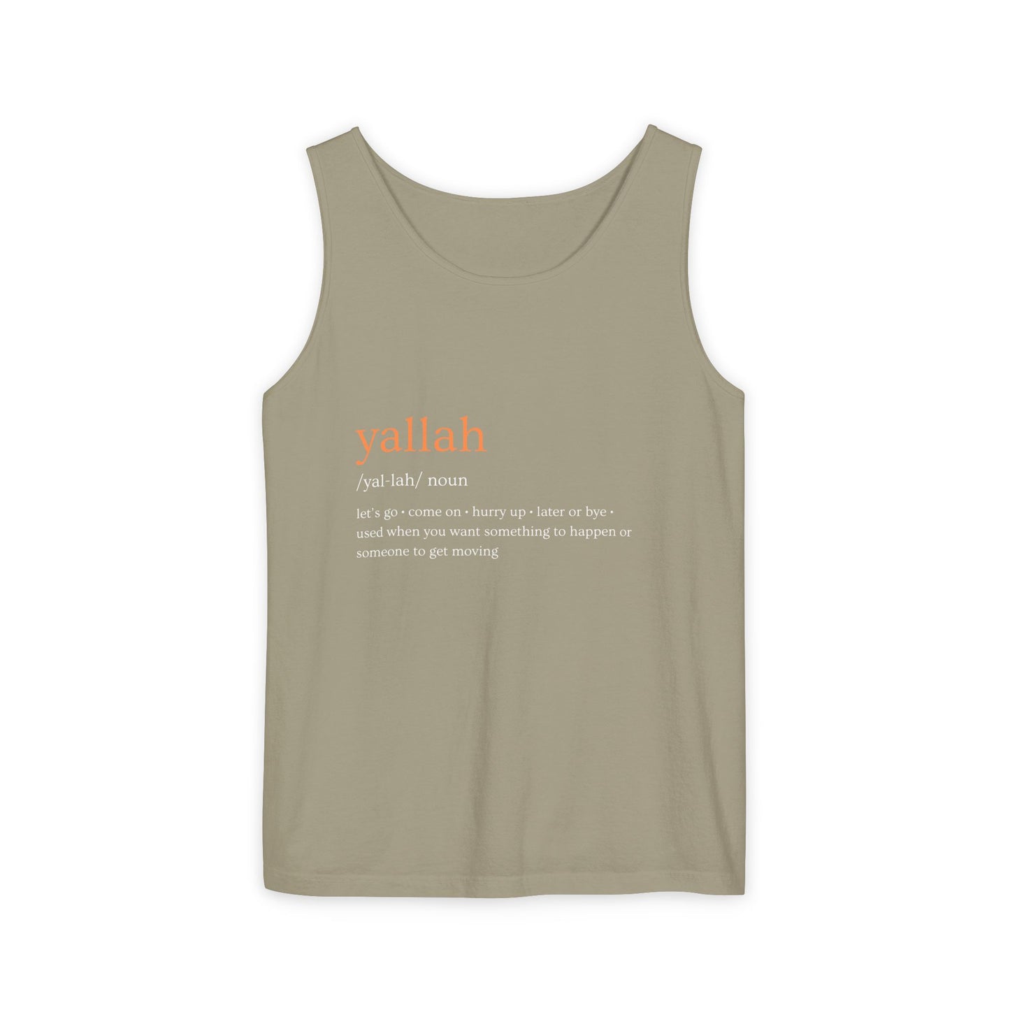 "Yallah" Definition Tank Top