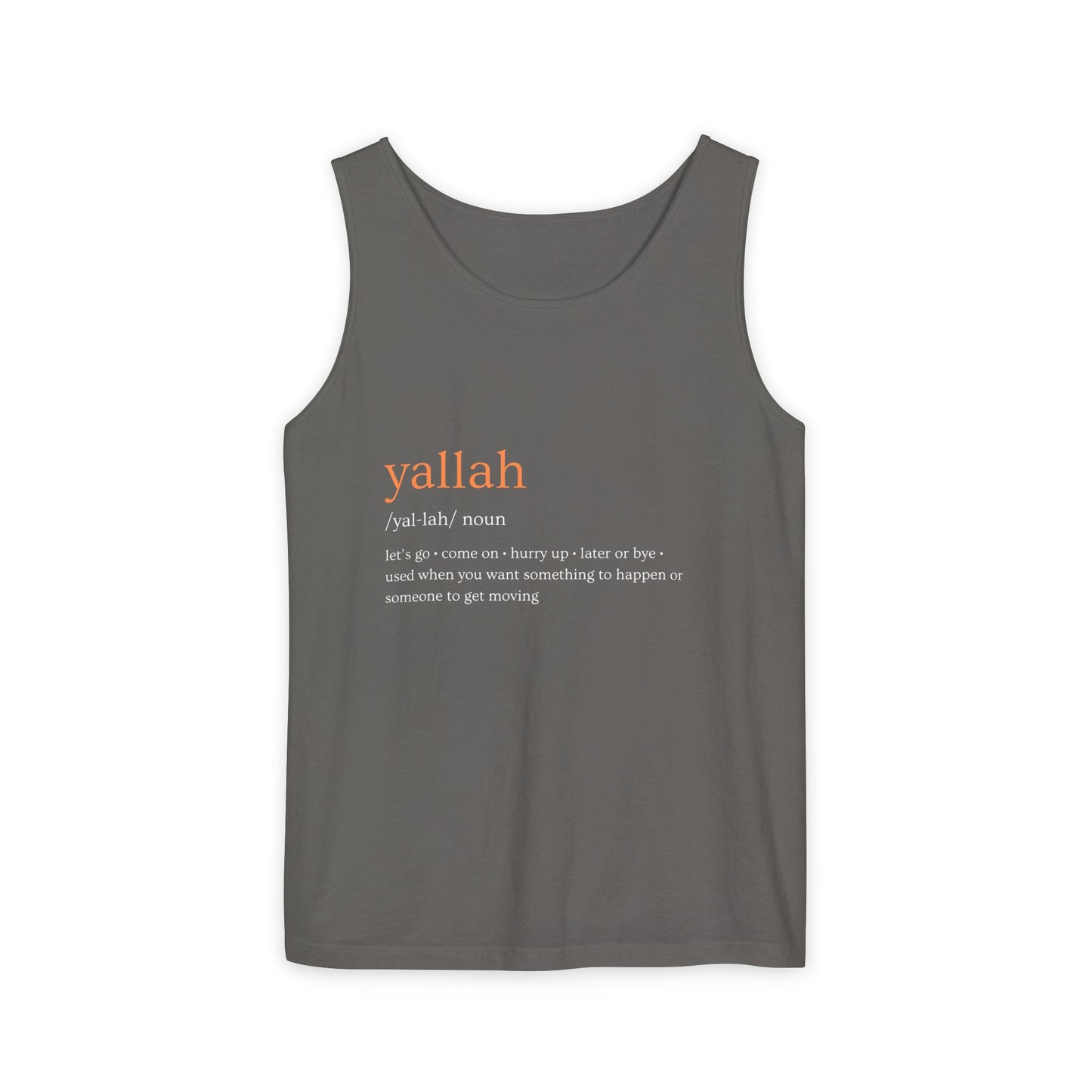 "Yallah" Definition Tank Top