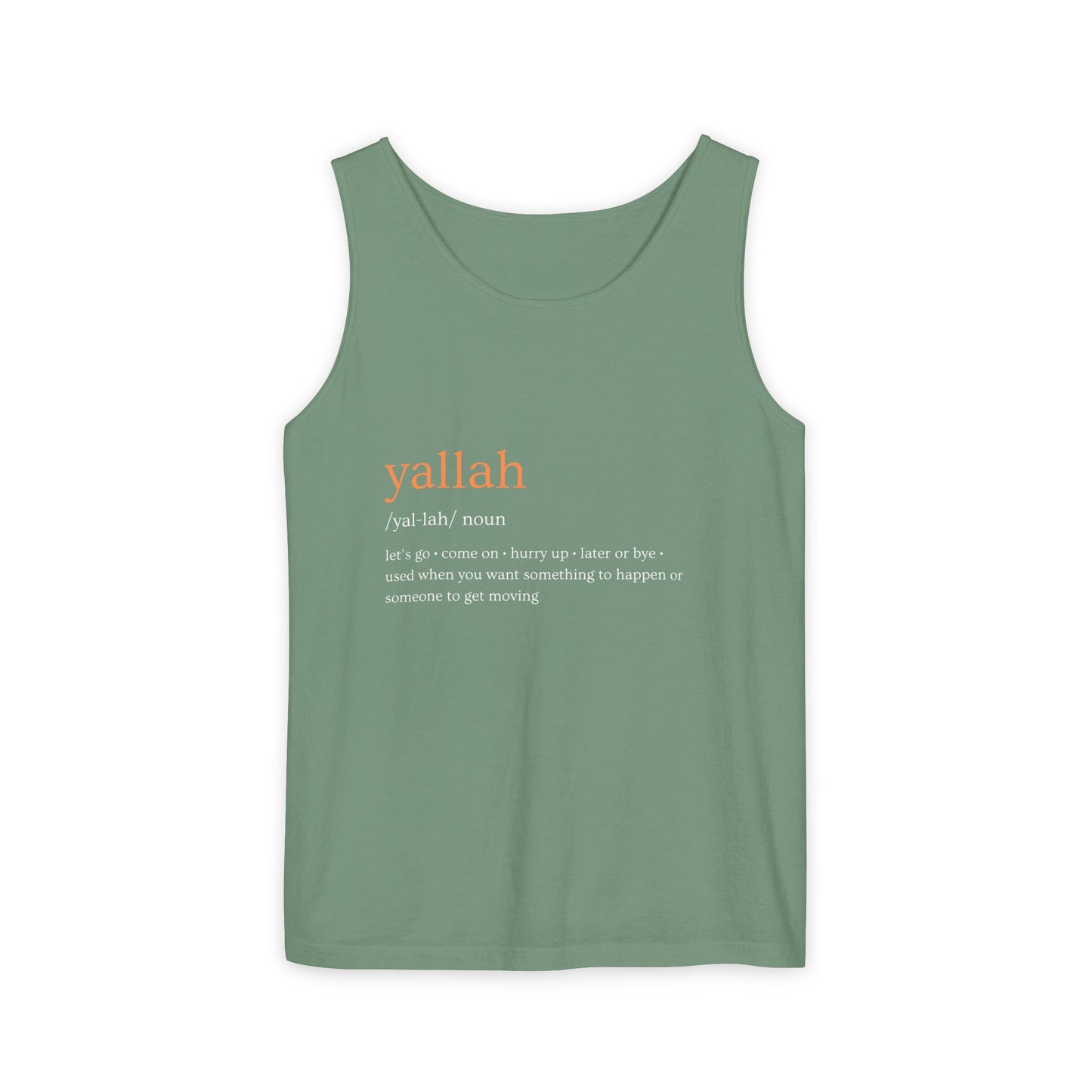 "Yallah" Definition Tank Top