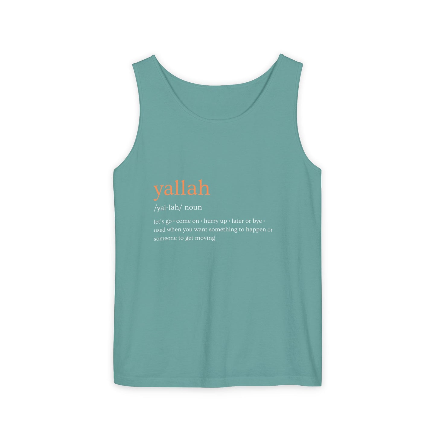 "Yallah" Definition Tank Top